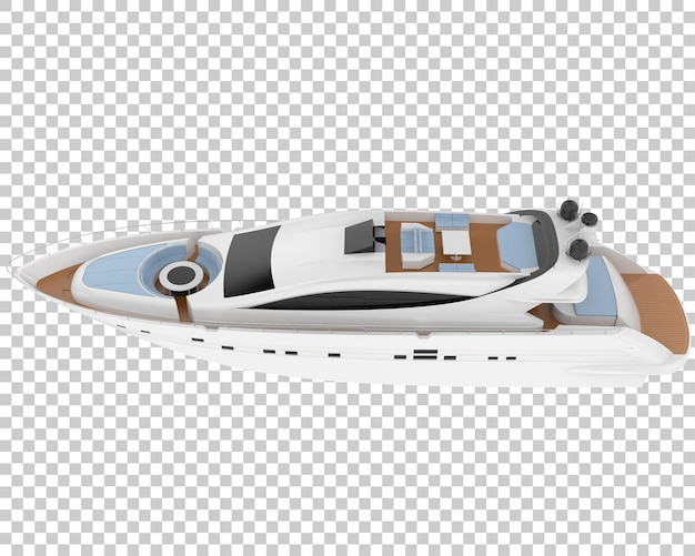 PSD super jacht na przezroczystym tle ilustracja renderowania 3d