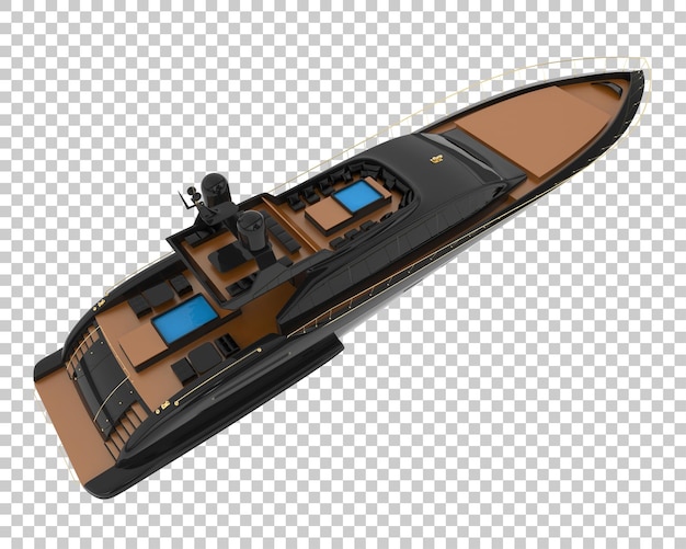 Super Jacht Na Przezroczystym Tle Ilustracja Renderowania 3d