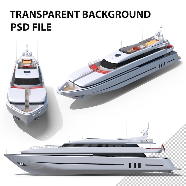 PSD super luxury motor yacht png