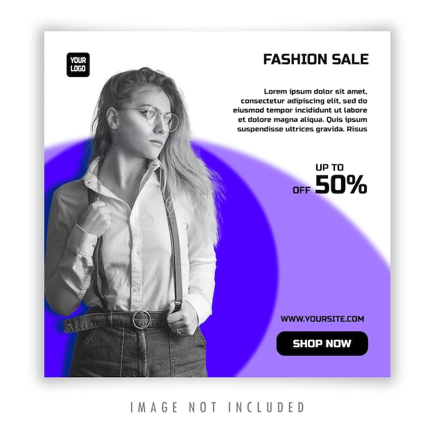 Super minimalistic and elegant fashion sale social media post or banner or flyer PSD