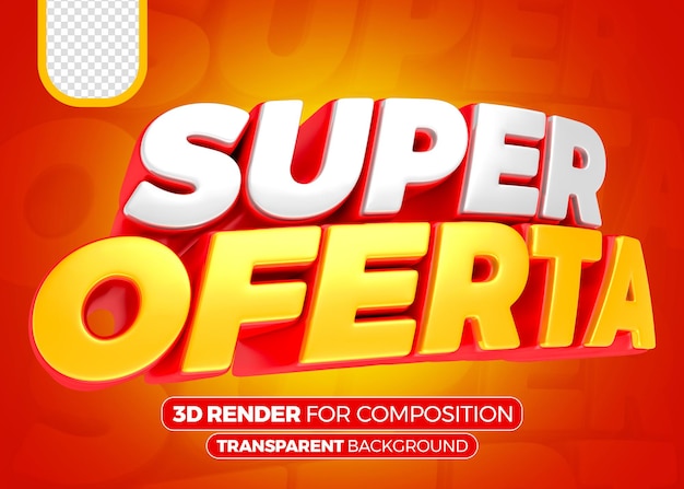 PSD super offers for brazilian advertising in red and yellow portuguese