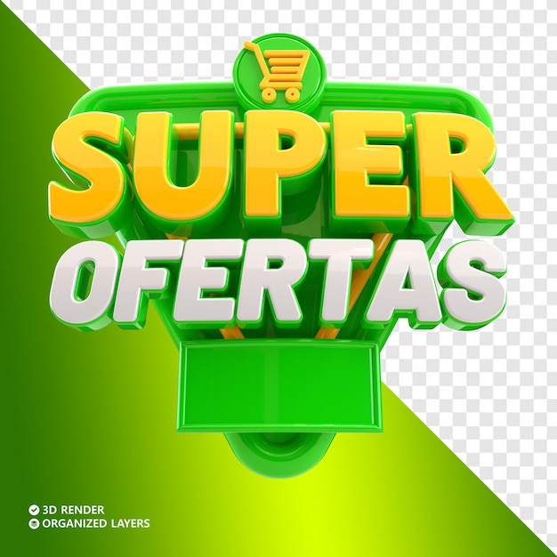 Super offers selo 3d in portuguese for retail
