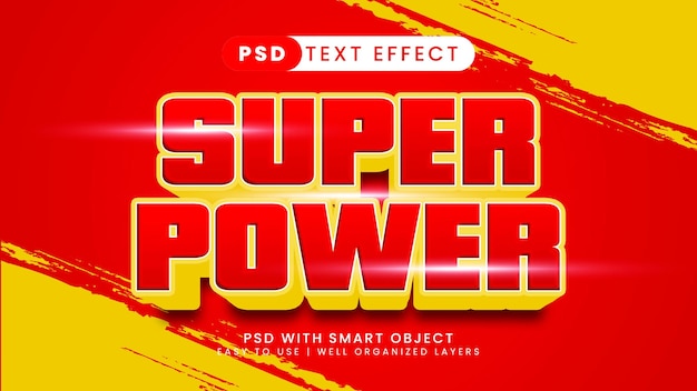 Super power text effect editable cartoon and comic text style