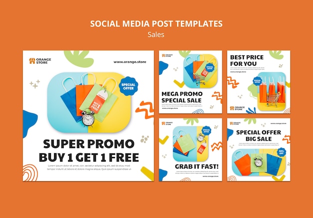 Super promo social media posts template