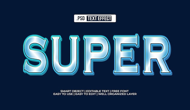 Super PSD Text Effect 3D Editable