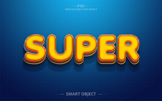 Эффект стиля текста Super PSD