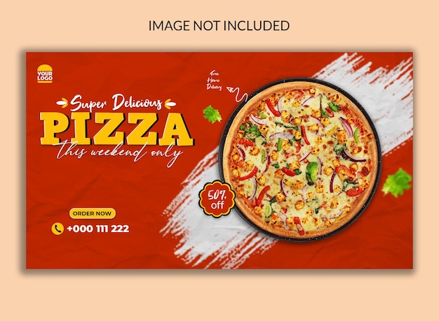 Super Pyszna Pizza Projekt Szablonu Banera Internetowego
