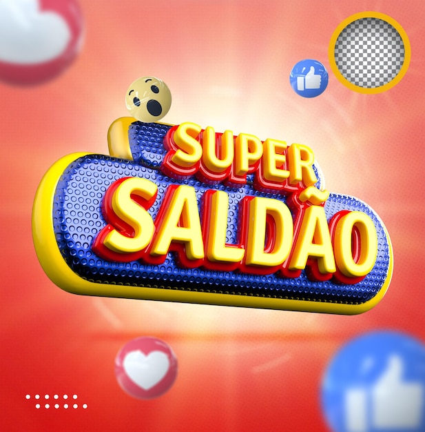 PSD super saldao selo 3d new style