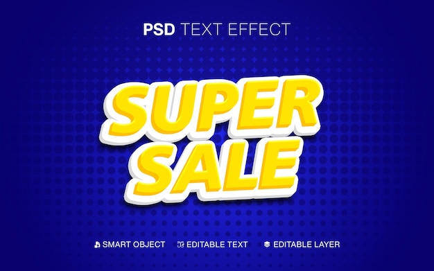 Super Sale 3D Editable Text Effect