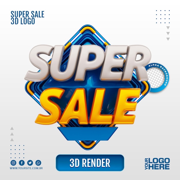 Super vendita logo 3d per affari