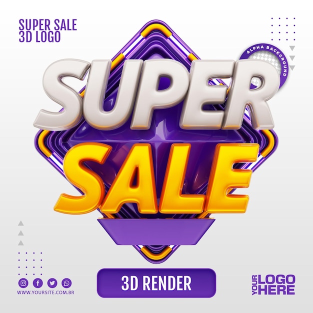 Super vendita logo 3d per affari