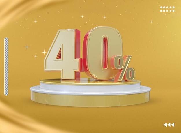 Super sale 40 per cento con il podio d'oro