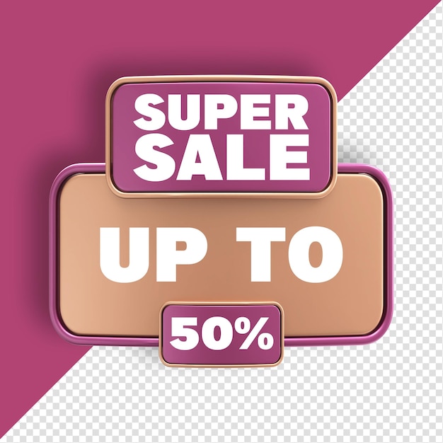 PSD super sale 50 off label 3d render