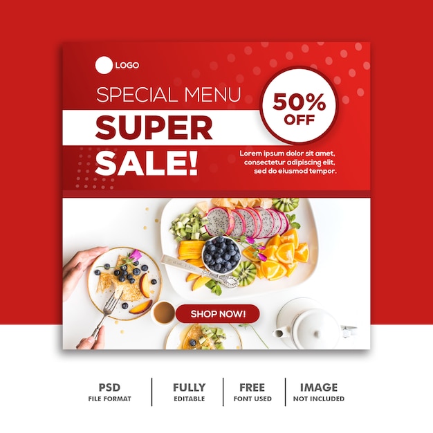 Super sale banner template