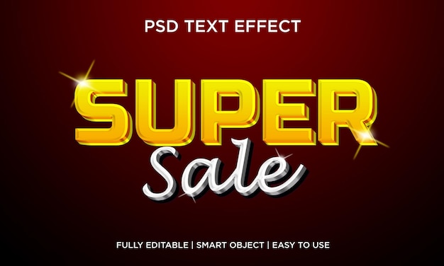 PSD super sale goud tekst effect