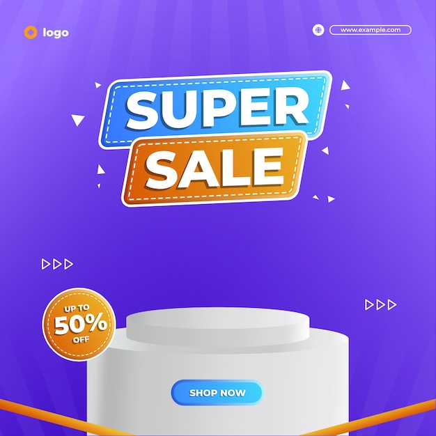 Super Sale Instagram-bannersjabloon