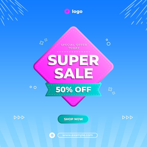 Super Sale Instagram Post Template