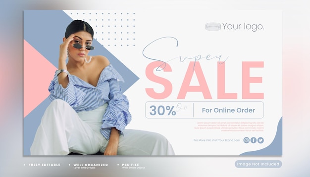 Super sale mode-bannersjabloon premium psd