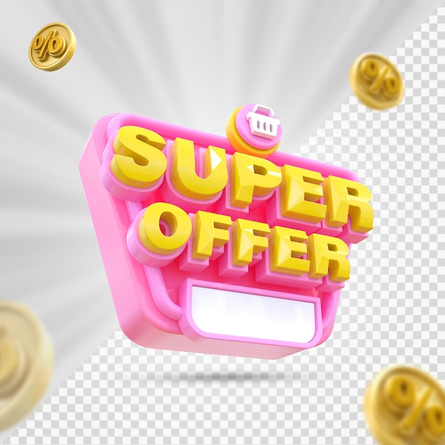 Super offerta di vendita 3d render