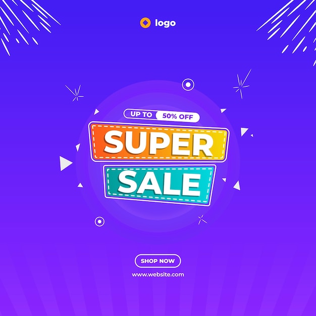 Super Sale Shopping Instagram-bannerpost