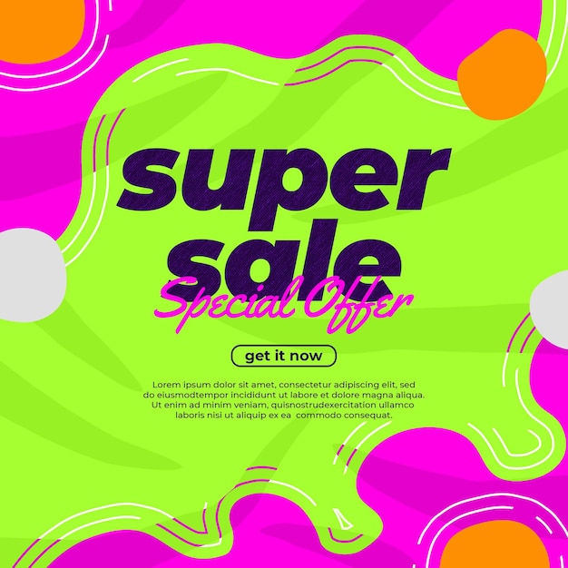 Super sale social media post template