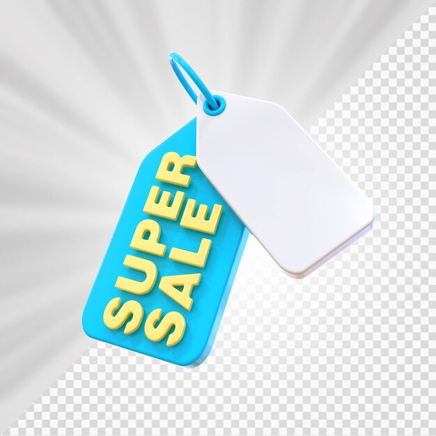 PSD super sale-tag 3d