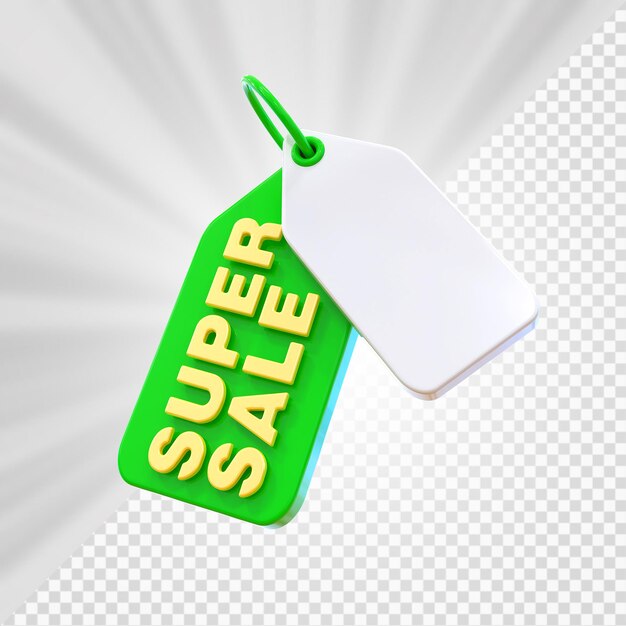 PSD super sale-tag 3d