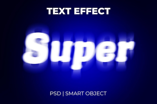 PSD super sale text style editable text effect