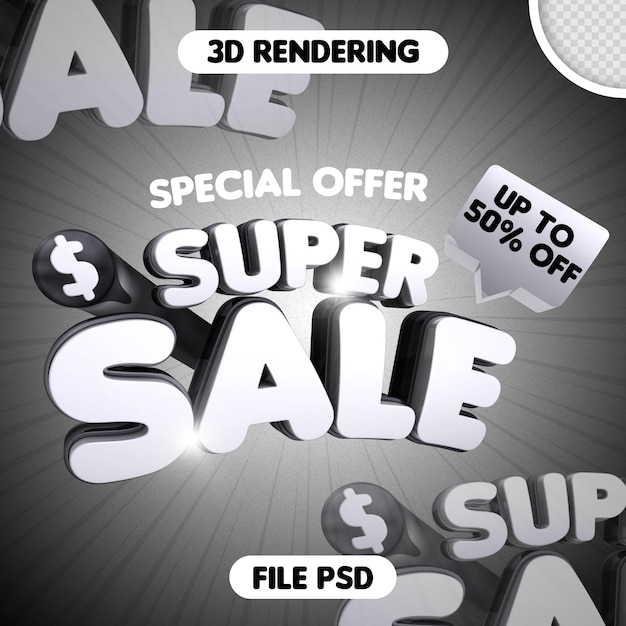 Super vendita fino a 50 di sconto sul rendering 3d