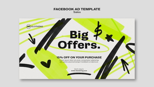 PSD super sales social media promo template