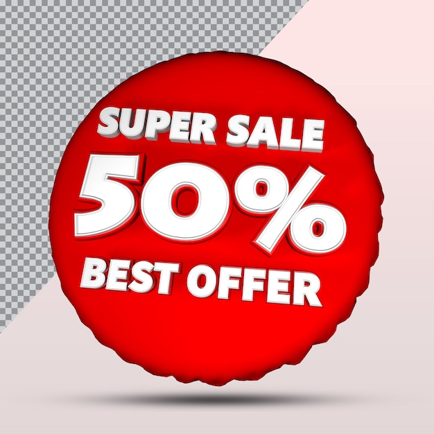 Super sprzedaż 50 procent najlepsza oferta 3d numer