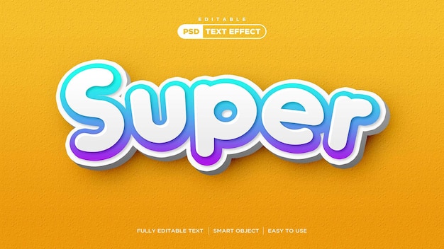 super style psd text effect illustrations