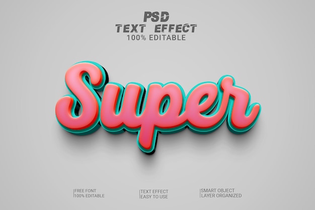 PSD super text style effect psd file