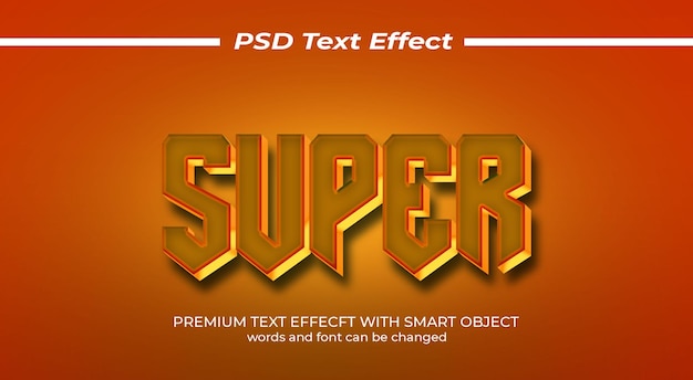super typography editable 3d texte ffect style premium