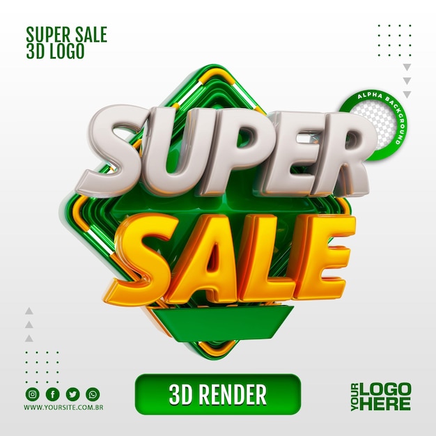 Super verkoop 3d logo voor zaken