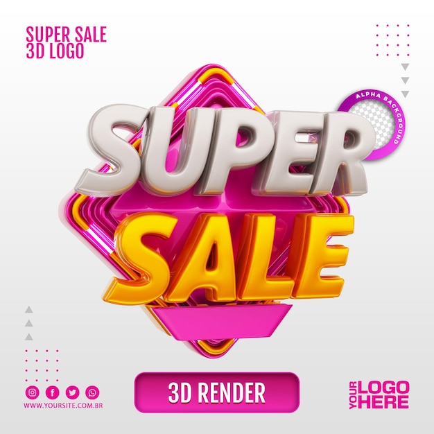 Super verkoop 3d logo voor zaken