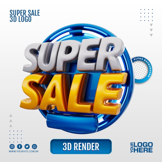 Super verkoop 3d logo voor zaken