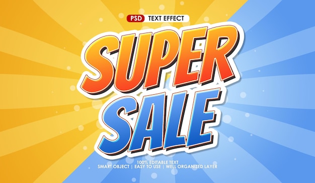 Super verkoop cartoon premium tekststijleffect