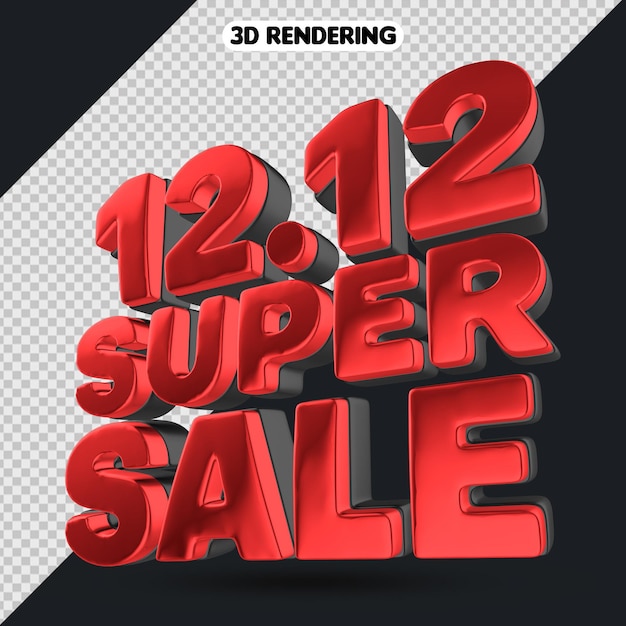 PSD super wyprzedaż 1212 render 3d