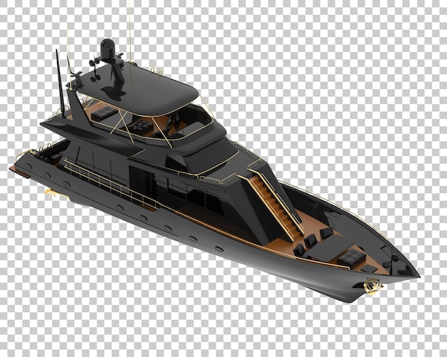 PSD Супер яхта на прозрачном фоне 3d рендеринг иллюстрации
