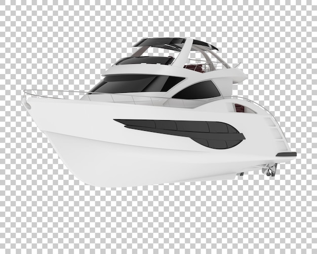 PSD super yacht on transparent background 3d rendering illustration