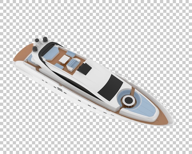 super yacht on transparent background 3d rendering illustration