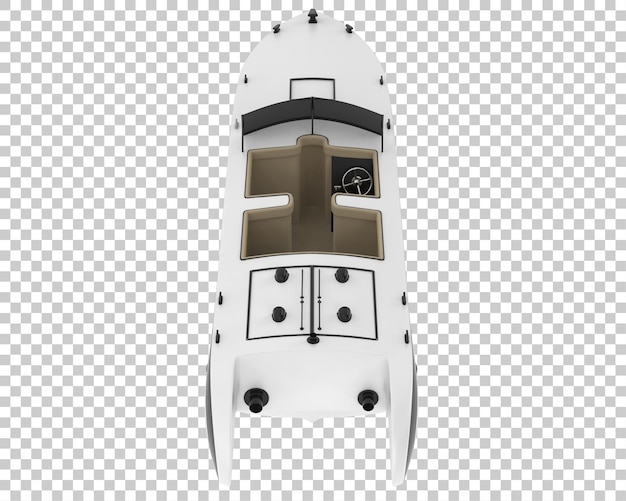PSD super yacht on transparent background 3d rendering illustration