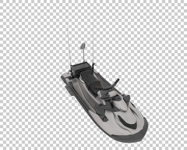 PSD super yacht on transparent background 3d rendering illustration