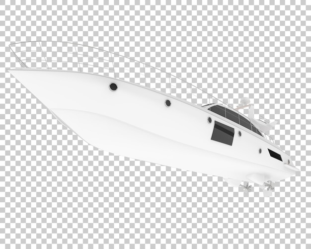 PSD super yacht on transparent background 3d rendering illustration