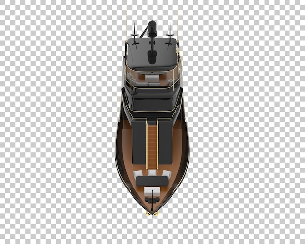 PSD super yacht on transparent background 3d rendering illustration