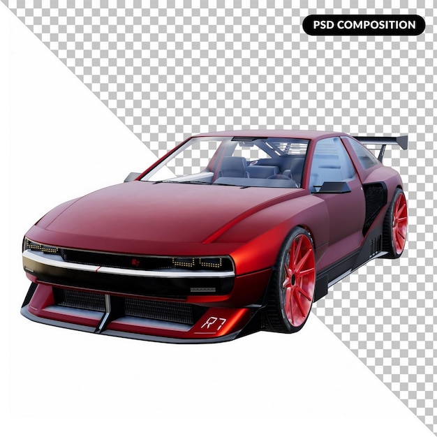 Rendering 3d isolato supercar