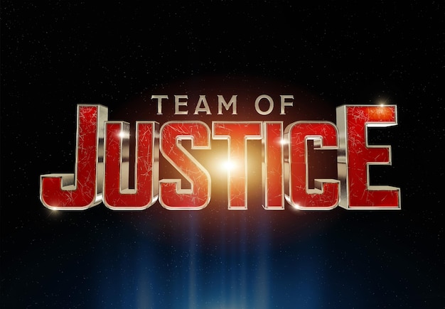 PSD superhero movie title text effect