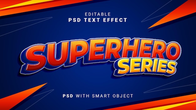 PSD superhero series text effect