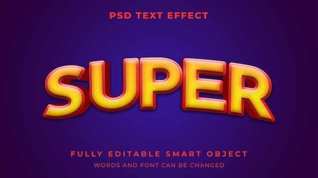 PSD superheroes graphic style editable text effect